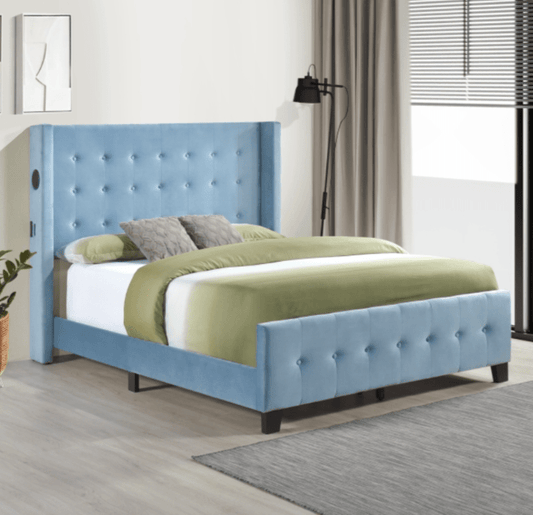 Ivy Modern Smart Bed with Bluetooth Speaker & Phone Chargers - LDH Furniture