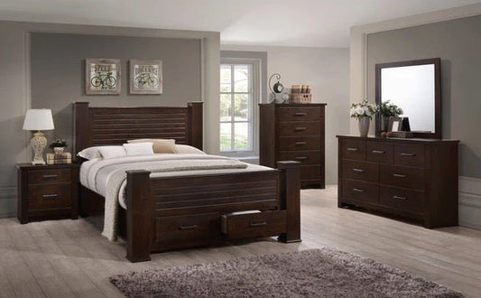 Mason 4PC Storage Bedroom Set (Q/K Bed+DR+ MR+NS) - LDH Furniture