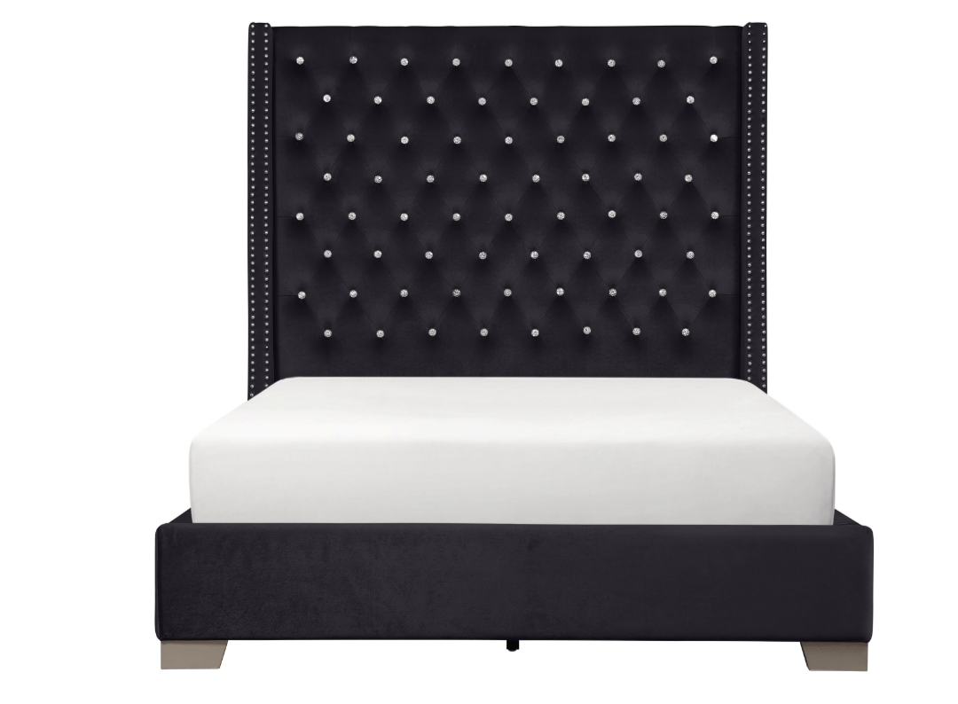 Tufted headboard deals with crystal buttons