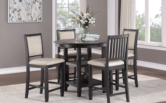 Asher Black Counter Height Dining Set