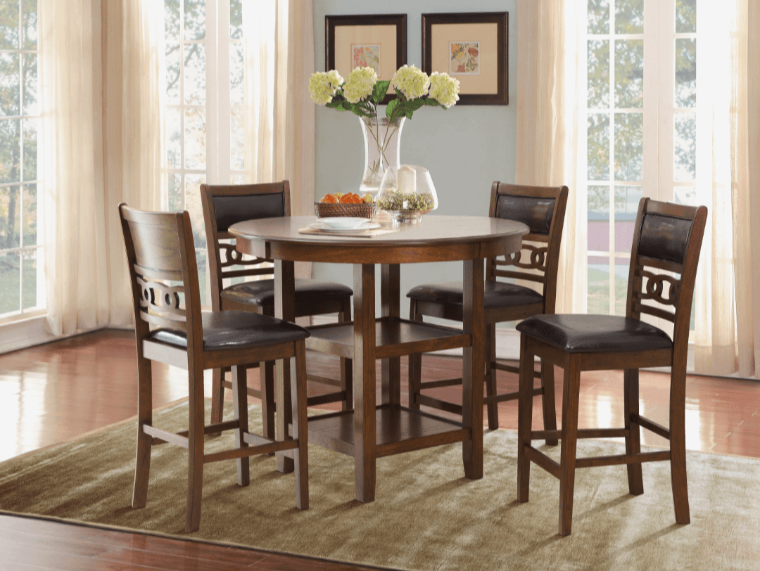 Brown  Counter Height Top Dining Set