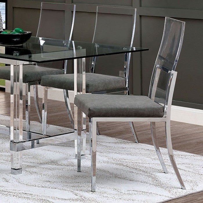 Casper Chrome & Glass Dining Set - LDH Furniture