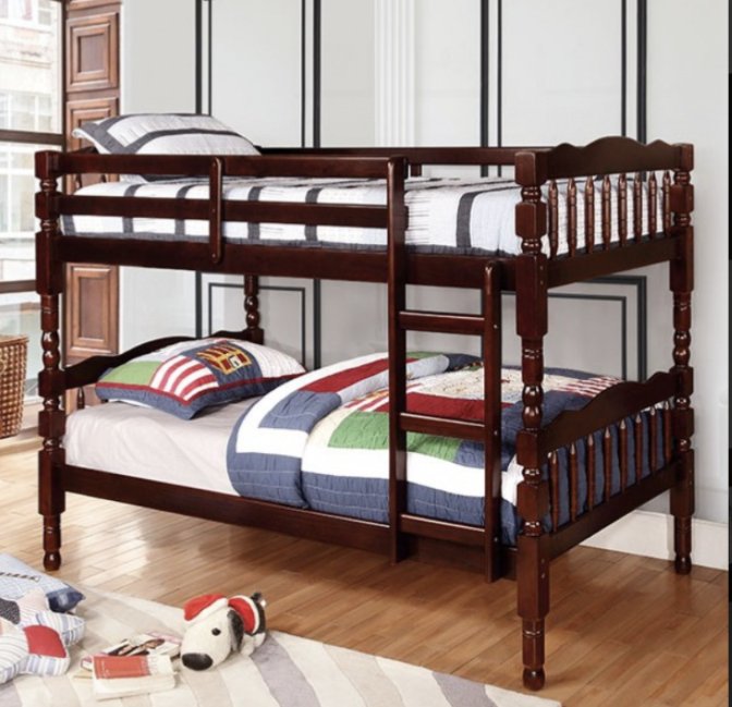 Catalina Twin/Twin Size Solid Oak Bunk Bed - LDH Furniture