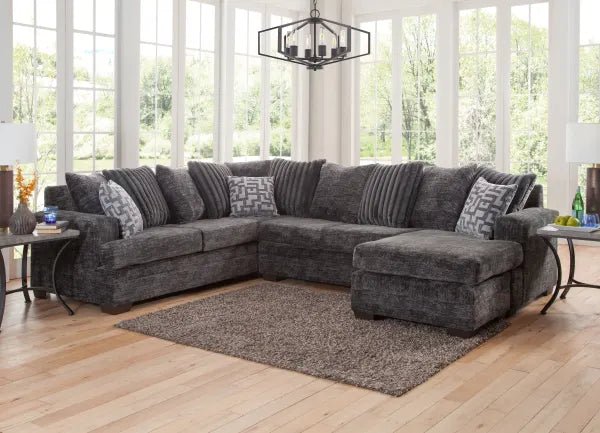 Devin Sectional w Pillows - LDH Furniture