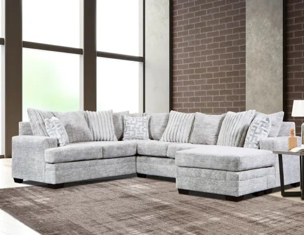 Devin Sectional w Pillows - LDH Furniture
