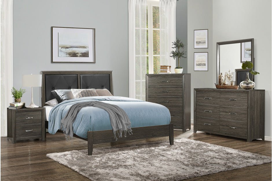 Edina Collection 4PC Bedroom Set (Q/K-B+NS+DR+MR) - LDH Furniture