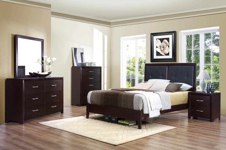 Edina Collection 4PC Bedroom Set (Q/K-B+NS+DR+MR) - LDH Furniture