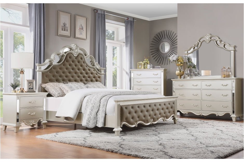 Ever Collection 4PC Bedroom Set (Q/K Bed+DR+ MR+NS) - LDH Furniture