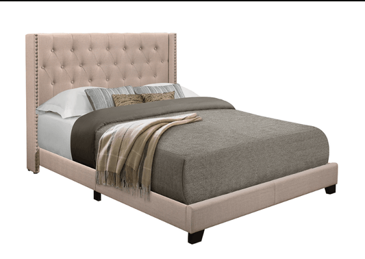Gabby Fabric Bed w Tufted Headboard - LDH Furniture
