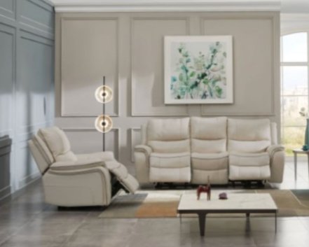 Henricus Beige Sofa & Loveseat Recliner Set - LDH Furniture