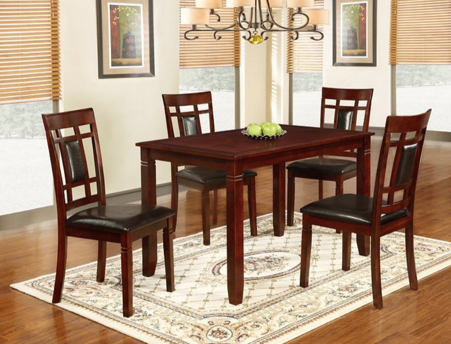 Lacey 5PC Solid Wood Dining Table Set - LDH Furniture
