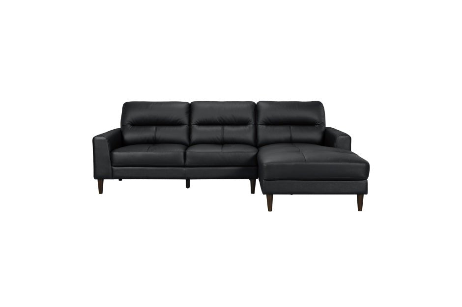 Lewes Collection - 2PC Leather Sectional w Right Chaise - LDH Furniture