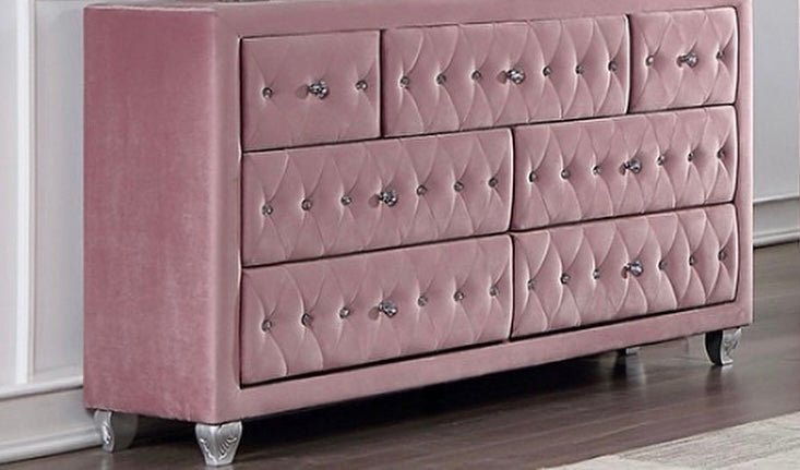 Velvet 6 Draw Dresser - LDH Furniture