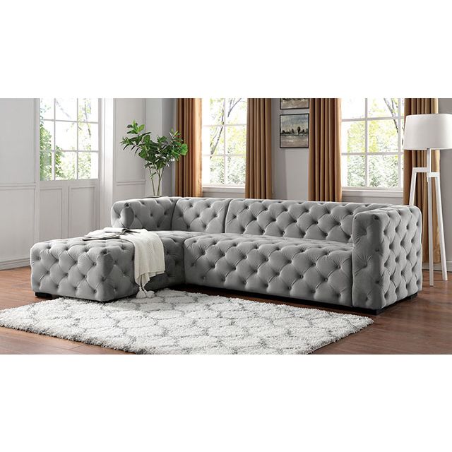 Zenaide Modern Tufted Velvet Sectional - LDH Furniture